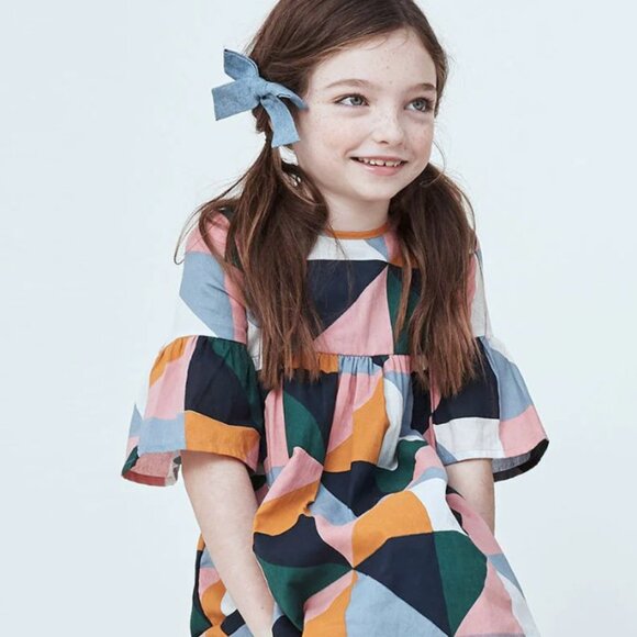 Pink Chicken Ophelia Dress Geometric Print Size 4T - Picture 1 of 4